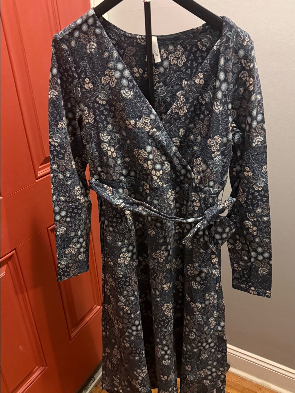 NWOT-PACT ORGANIC FIT & FLARE WRAP DRESS- LARGE - Picture 10 of 13